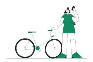 Fahrräder gemeinsam weitergeben